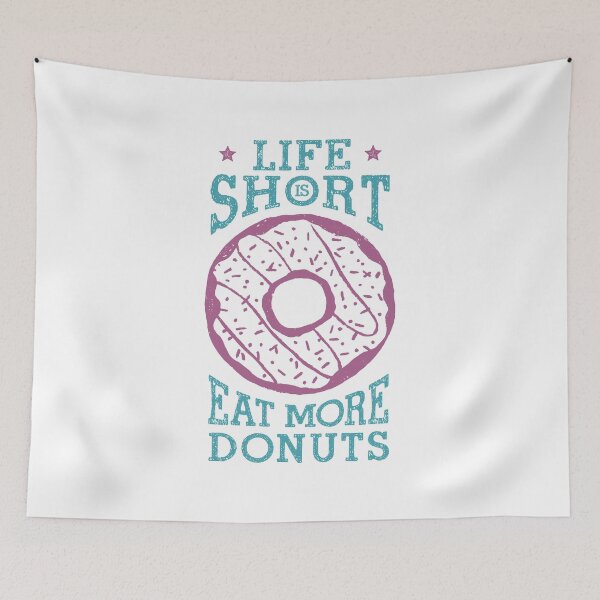 Item preview, Hand Drawn Donut. Life Is Short, Eat More Donuts. Lettering designed and sold by Sloth Astronaut.
