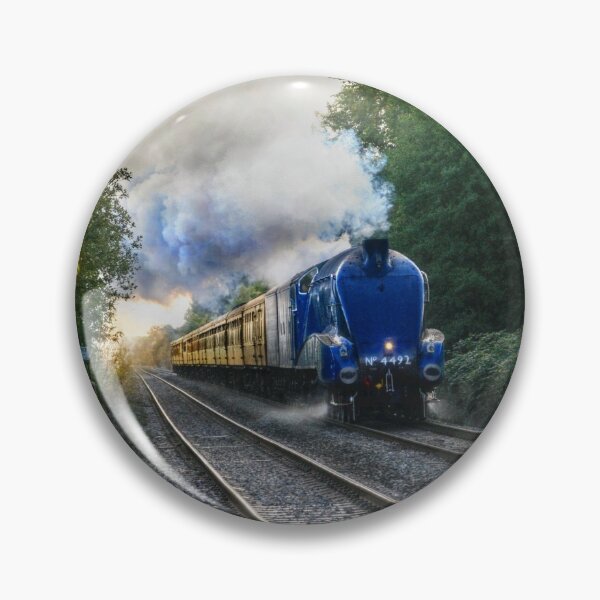 Item preview, Steam Train Approaching down track. The Dawn Express designed and sold by KALEIDOSCOPE UK.
