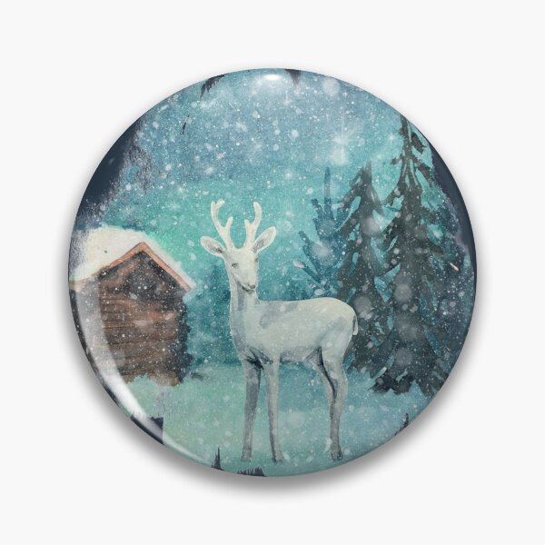 Item preview, Winter deer in the snow designed and sold by ArtStyleAlice.