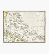 Vintage Map of The Bahamas (1901) Photographic Print