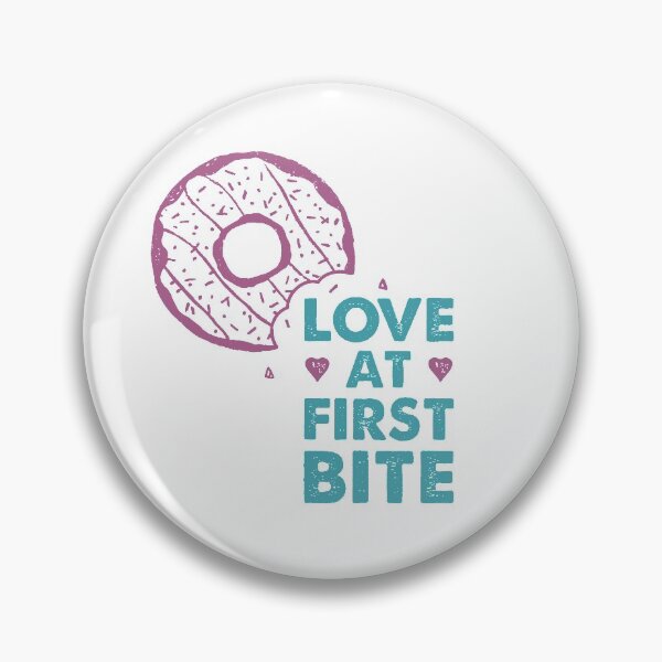 Item preview, Hand Drawn Donut. Love At First Bite. Lettering. designed and sold by Sloth Astronaut.
