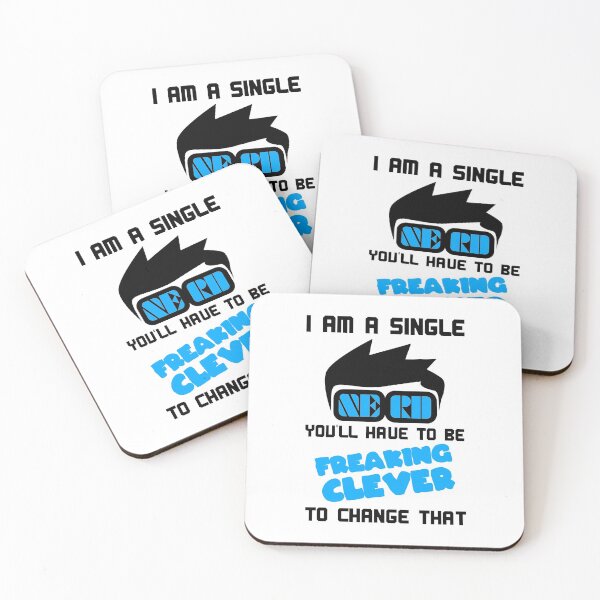 Item preview, I am a single nerd so be clever designed and sold by NerdySherds.