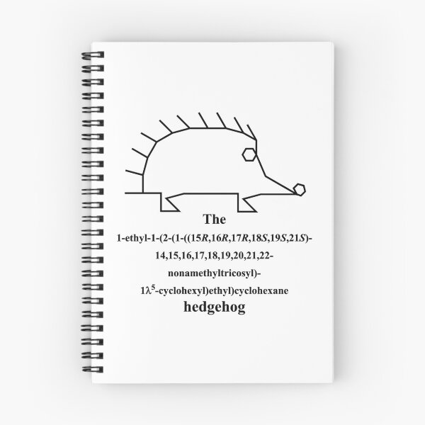 Item preview,  funny hedgehog - IUPAC - chemistry - black designed and sold by Marcel Wirth.