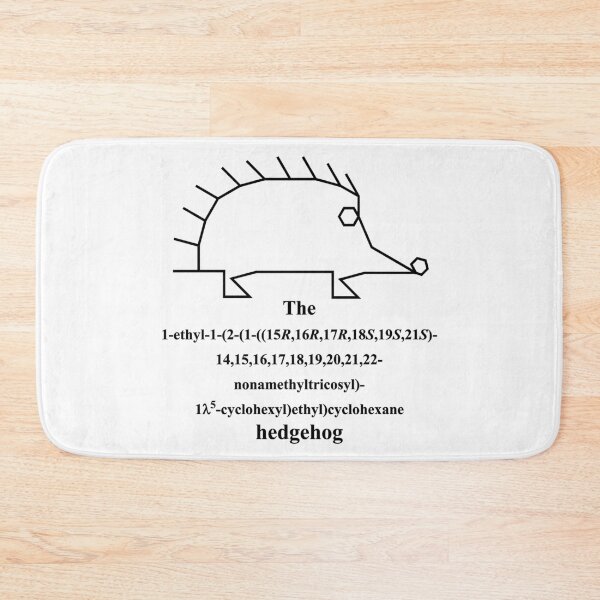 Item preview,  funny hedgehog - IUPAC - chemistry - black designed and sold by Marcel Wirth.