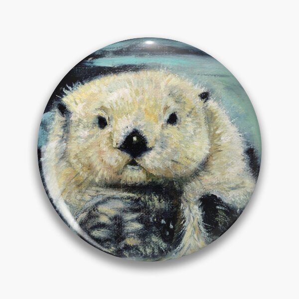 Item preview, Sea otter painting designed and sold by belettelepink.