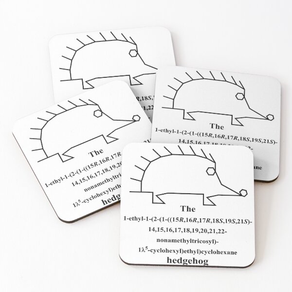 Item preview,  funny hedgehog - IUPAC - chemistry - black designed and sold by Marcel Wirth.
