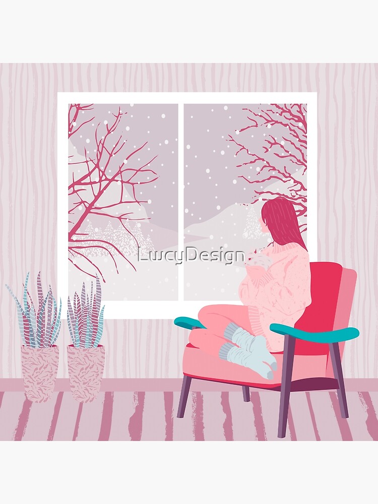 girl watching snow by LwcyDesign