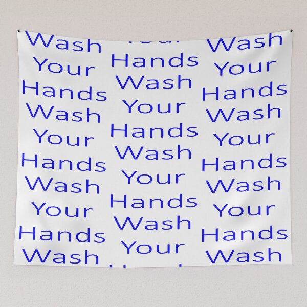 Item preview, Wash Your Hands Text designed and sold by SEEphotos7171.