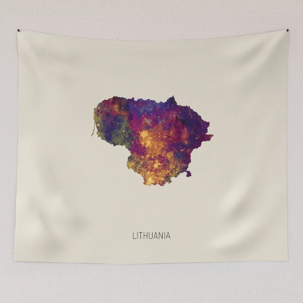 Item preview, Lithuania Watercolor Map designed and sold by ArtPrints.