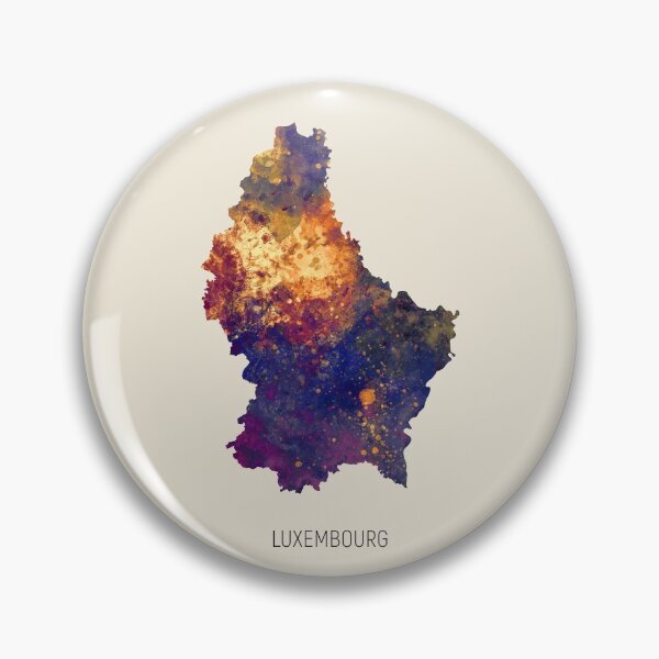 Aperçu de l'œuvre Luxembourg Watercolor Map créée et vendue par ArtPrints.