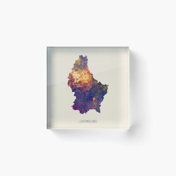 Item preview, Luxembourg Watercolor Map designed and sold by ArtPrints.