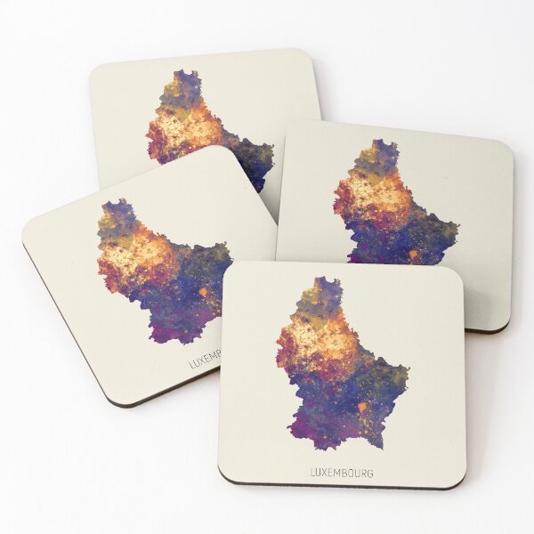 Item preview, Luxembourg Watercolor Map designed and sold by ArtPrints.