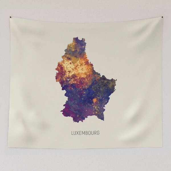 Item preview, Luxembourg Watercolor Map designed and sold by ArtPrints.