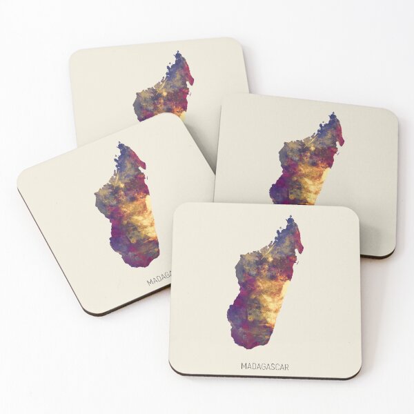 Item preview, Madagascar Watercolor Map designed and sold by ArtPrints.