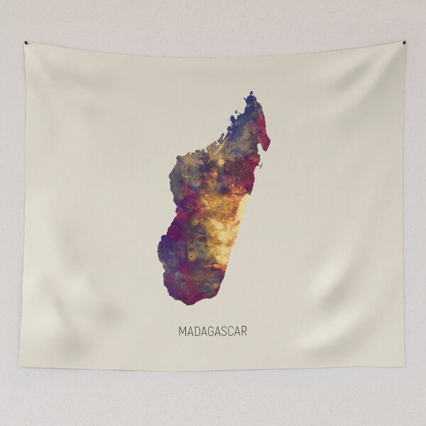 Item preview, Madagascar Watercolor Map designed and sold by ArtPrints.
