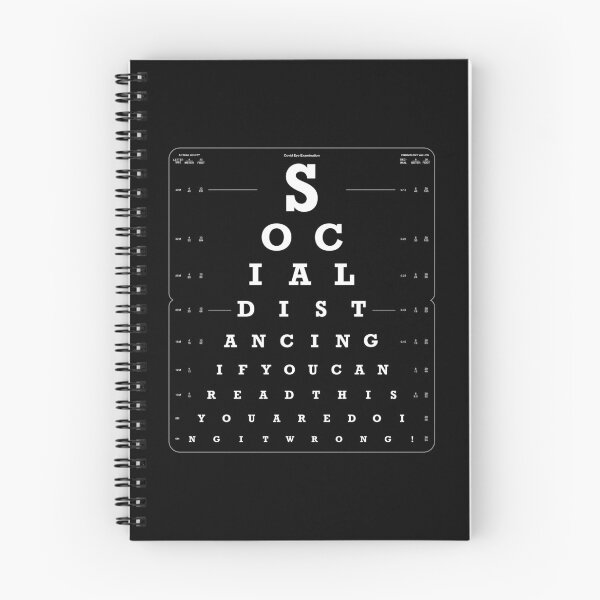 Artikelvorschau, Social Distancing Eye Test dunkle Version entworfen und verkauft von Civil-Woke.