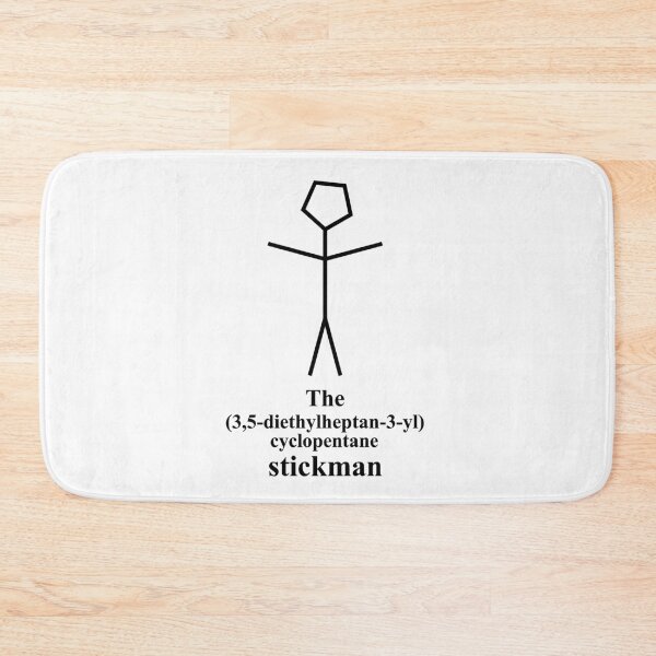Item preview, funny stickman - IUPAC - chemistry - black designed and sold by Marcel Wirth.