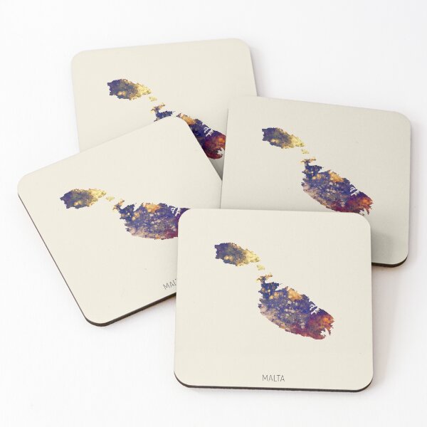 Item preview, Malta Watercolor Map designed and sold by ArtPrints.