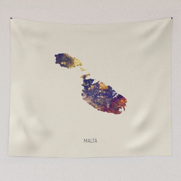 Item preview, Malta Watercolor Map designed and sold by ArtPrints.