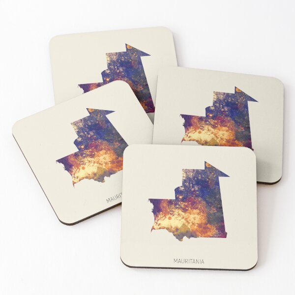 Item preview, Mauritania Watercolor Map designed and sold by ArtPrints.