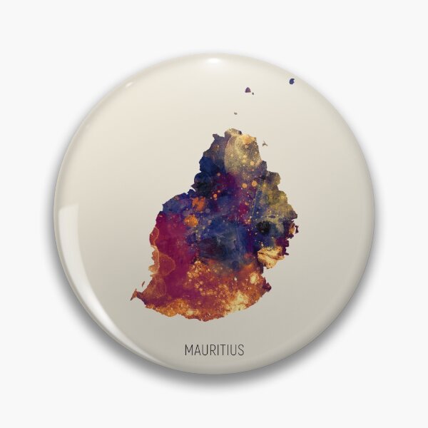 Item preview, Mauritius Watercolor Map designed and sold by ArtPrints.
