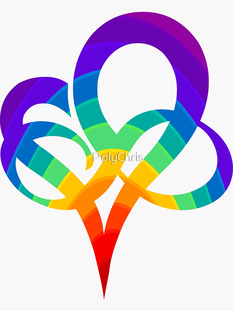 Infinity Heart Poly Pride Polyamory Symbol Sticker For Sale By Polychris Redbubble 6753