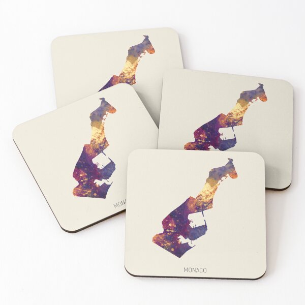 Item preview, Monaco Watercolor Map designed and sold by ArtPrints.
