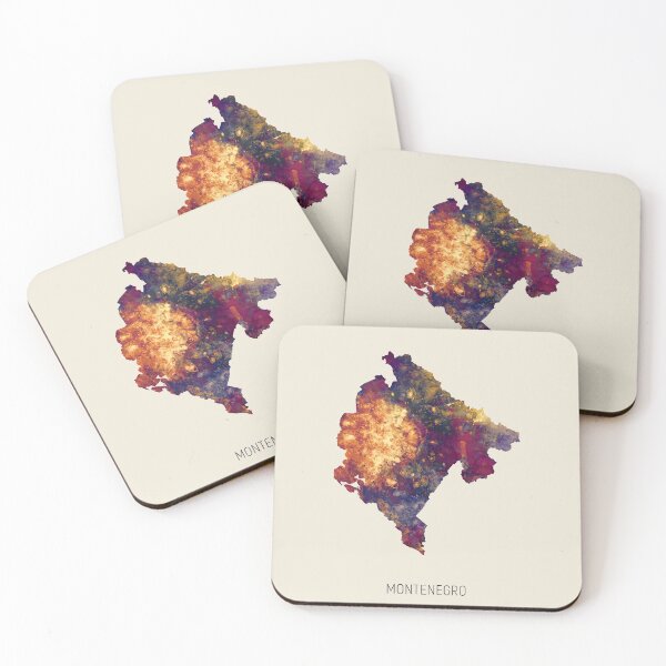 Item preview, Montenegro Watercolor Map designed and sold by ArtPrints.