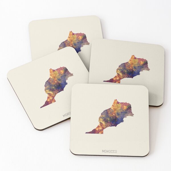 Item preview, Morocco Watercolor Map designed and sold by ArtPrints.