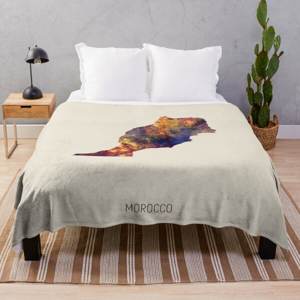 Item preview, Morocco Watercolor Map designed and sold by ArtPrints.