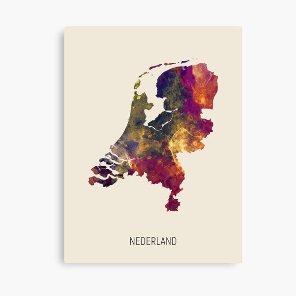 Item preview, Nederland Watercolor Map designed and sold by MICHAEL TOMPSETT.