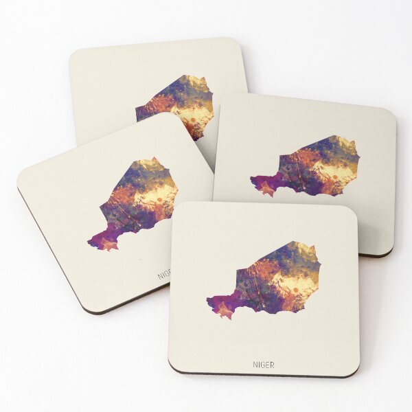 Item preview, Niger Watercolor Map designed and sold by ArtPrints.