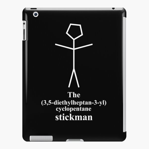lustiges Strichmännchen - stickman - Chemie - IUPAC - white iPad – Leichte Hülle
