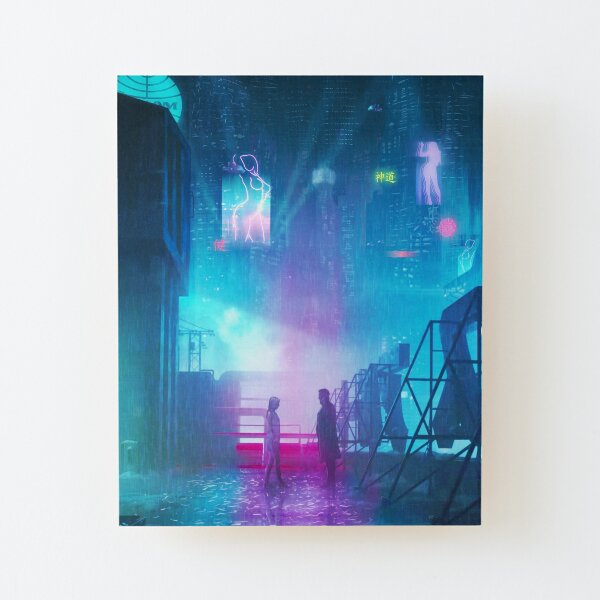 BLADE RUNNER 2049 Painting Wood Mounted Print