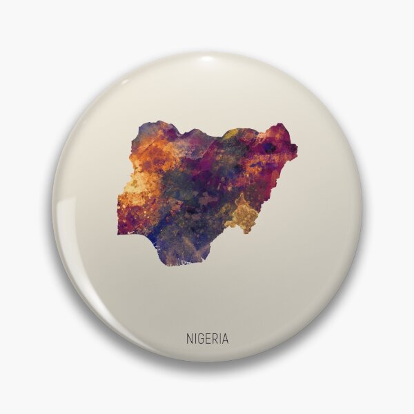 Item preview, Nigeria Watercolor Map designed and sold by ArtPrints.