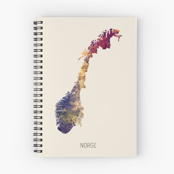 Item preview, Norge Watercolor Map designed and sold by ArtPrints.