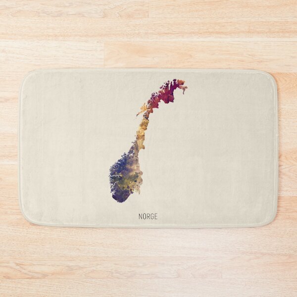 Item preview, Norge Watercolor Map designed and sold by ArtPrints.