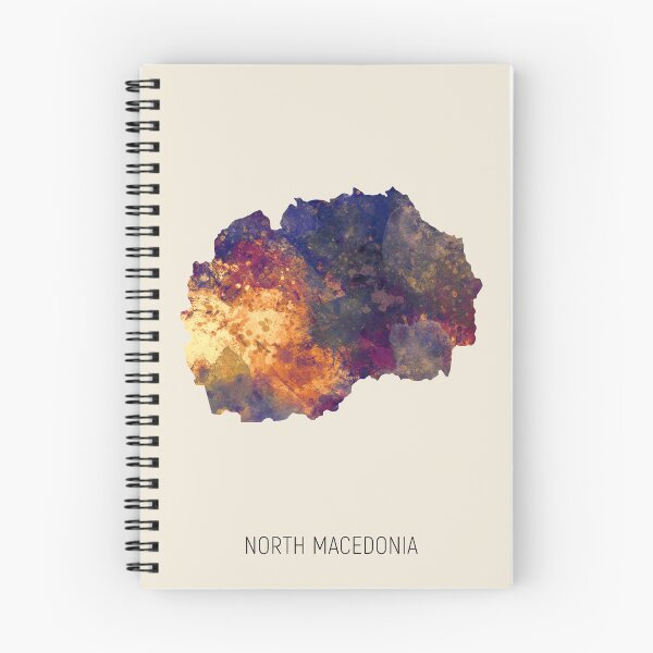 Item preview, North Macedonia Watercolor Map designed and sold by ArtPrints.