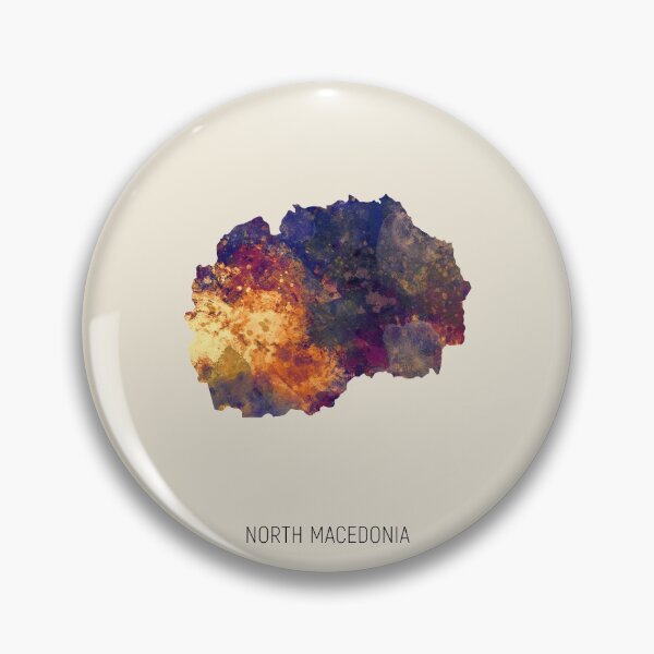 Item preview, North Macedonia Watercolor Map designed and sold by ArtPrints.
