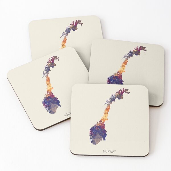 Item preview, Norway Watercolor Map designed and sold by ArtPrints.
