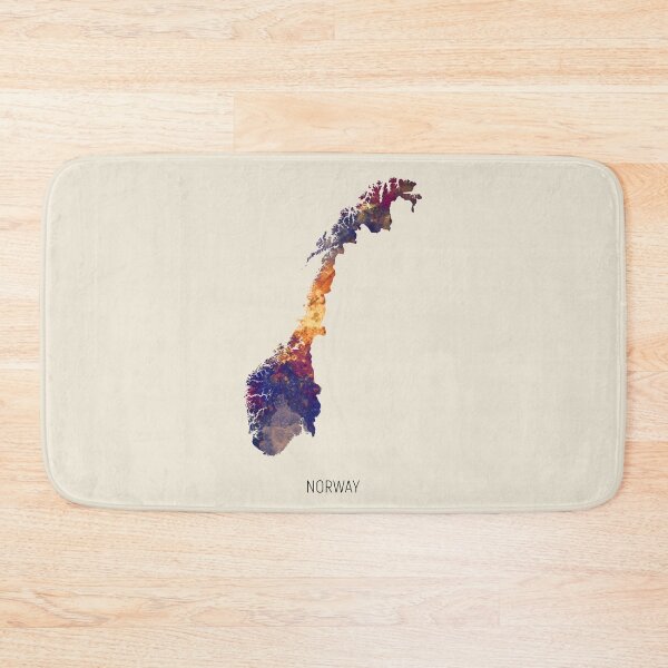 Item preview, Norway Watercolor Map designed and sold by ArtPrints.
