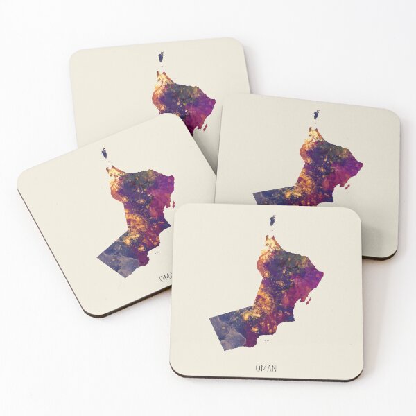 Item preview, Oman Watercolor Map designed and sold by ArtPrints.