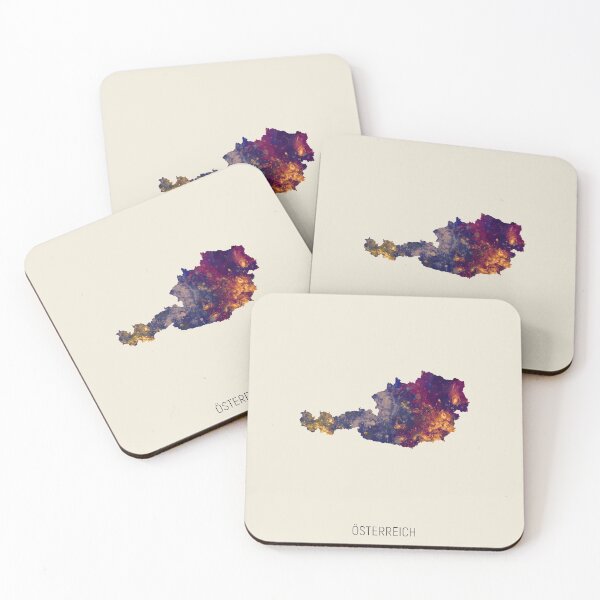 Item preview, Österreich Watercolor Map designed and sold by ArtPrints.