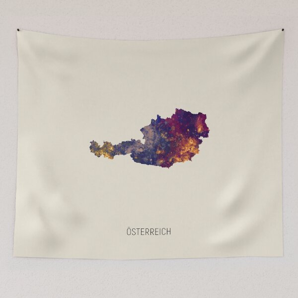 Item preview, Österreich Watercolor Map designed and sold by ArtPrints.