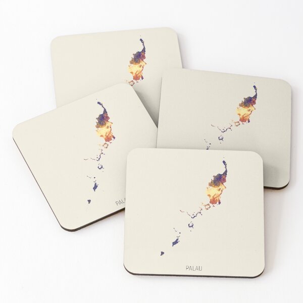 Item preview, Palau Watercolor Map designed and sold by ArtPrints.