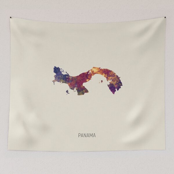 Item preview, Panama Watercolor Map designed and sold by ArtPrints.