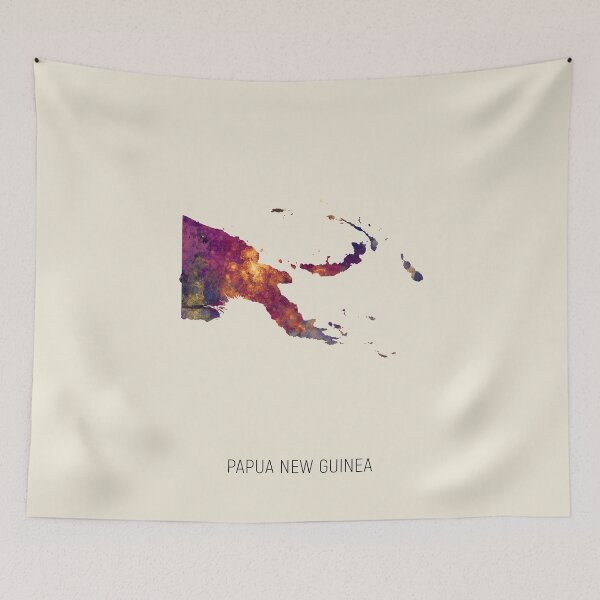 Item preview, Papua New Guinea Watercolor Map designed and sold by ArtPrints.