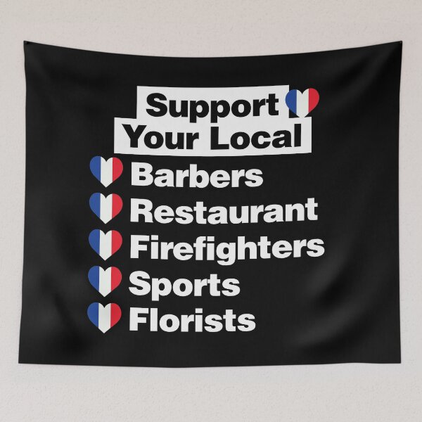 Item preview, Support French Local Barbers, Firefighters, Sports, Florists designed and sold by elhefe.