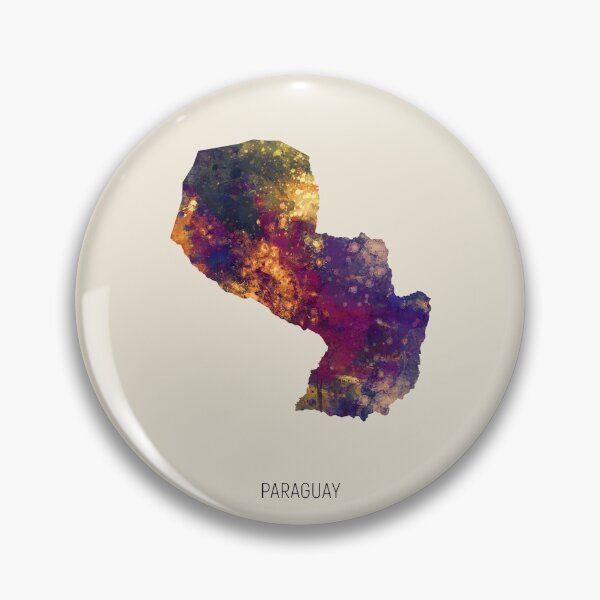 Artikelvorschau, Paraguay Watercolor Map entworfen und verkauft von ArtPrints.