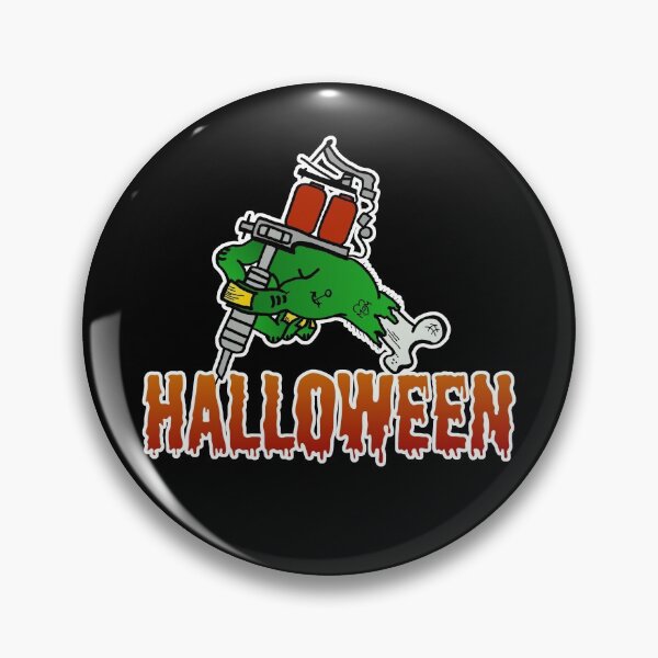 Item preview, Happy Halloween - scary horror monster tattoo - dark products designed and sold by Marcel Wirth.